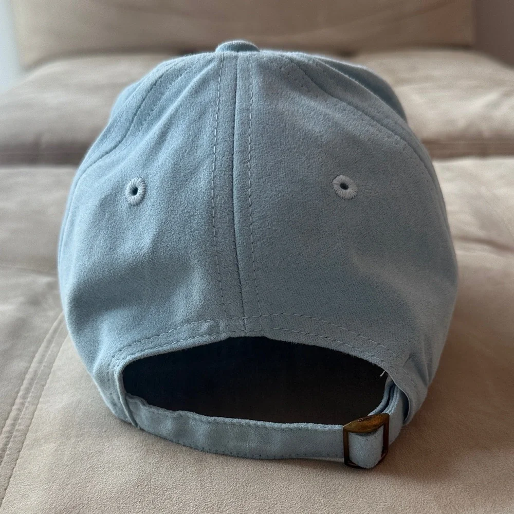 Tone It Up Light Blue Suede Baseball Cap